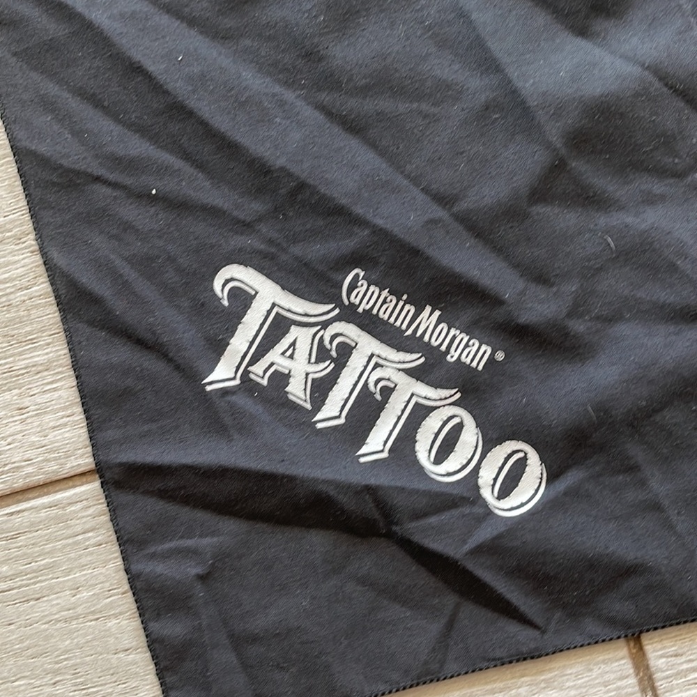 Vintage Arizona Bike Week Crown Royal Cuervo Black Captain Morgan Bandanna Black - Picture 2 of 6